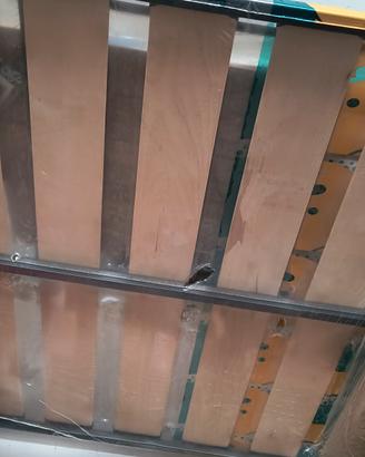 Letto matrimoniale doghe legno