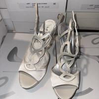 Scarpe satin raso avorio nuovo