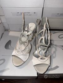 Scarpe satin raso avorio nuovo