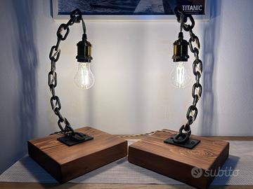 Coppia di lampade artigianali (pezzi unici)