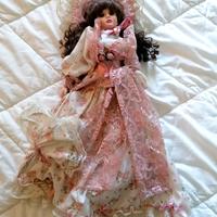 BAMBOLA PARIGINA IN PORCELLANA - VINTAGE ANNI '90