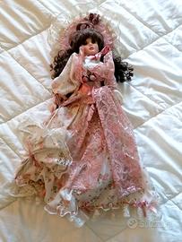 BAMBOLA PARIGINA IN PORCELLANA - VINTAGE ANNI '90