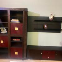 Parete attrezzata in legno wengè