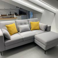 Divano con pouf-contenitore-nordico/scandinavo