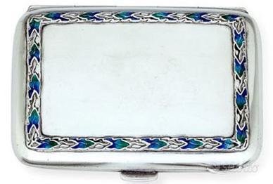 PORTASIGARETTE ARGENTO SMALTI 1922