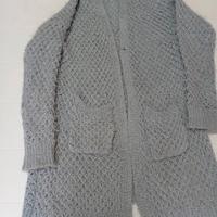 maglione lungo aperto da donna 