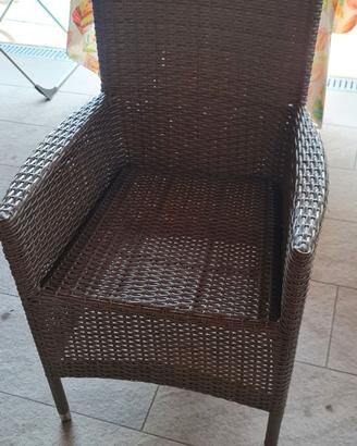 Tavolo +4 sedie in polyratan