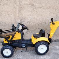 escavatore a pedali giallo e nero