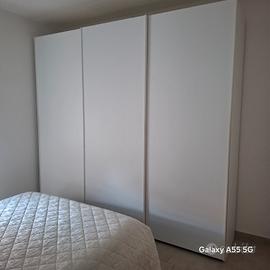 Armadio 3 ante scorrevoli 274x256x62 bianco opaco