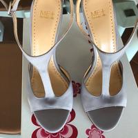 Sandalo raso grigio perla