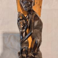 SCULTURA AFRICANA IN LEGNO D'EBANO 