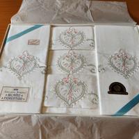 parure matrimoniale vintage ricamato a mano ricamo