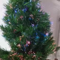 albero di natale a fibra ottica e ramo luminoso