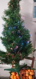 albero di natale a fibra ottica e ramo luminoso