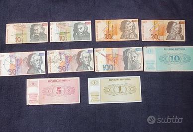 Slovenia Lotto di 10 banconote circolate.