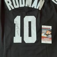 Maglia San Antonio Spurs autografata Rodman COA 