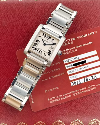Cartier Tank Francaise 25x30, Full set, Si Permute