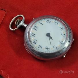 Orologio da tasca antico in argento 800.