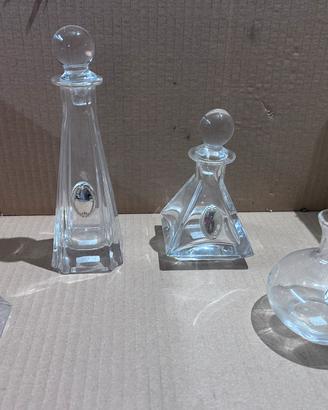 Set 4 bottigliette in cristallo Argenteria Zanolli