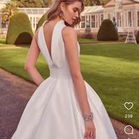 VESTITO DA SPOSA in mikado taglia S