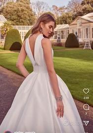 VESTITO DA SPOSA in mikado taglia S