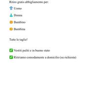 Ritiro abbigliamento gratuitamente