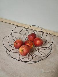 Fruttiera Decorativa in Metallo Argentato