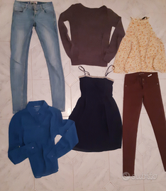 Stock 6 pz jeans camicetta zara originali