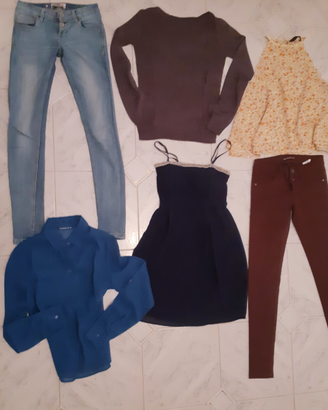 Stock 6 pz jeans camicetta zara originali