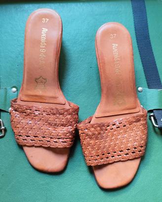 sandali in pelle vintage n.37