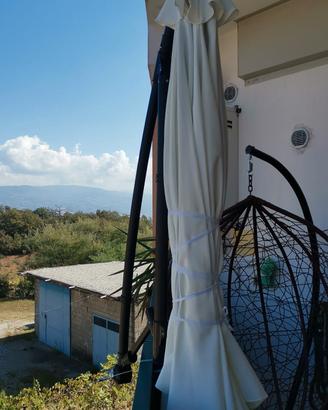 Ombrellone da giardino retrattile 