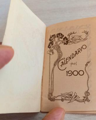 Raro Calendarietto Tascabile 1900 Stile Liberty 