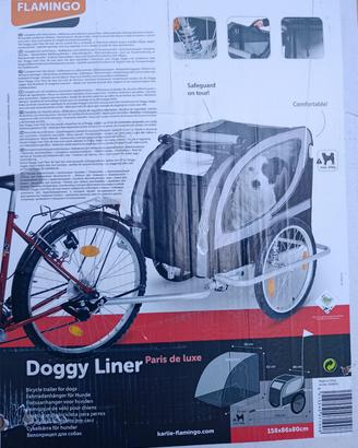 rimorchio bici per cani