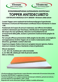 Topper antidecubito - cert CE disp medico classe I