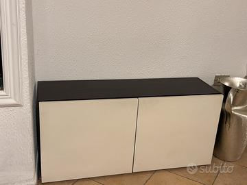 Madia moderna bianco panna con top nero