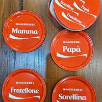 Sottobicchieri famiglia Coca Cola in metallo