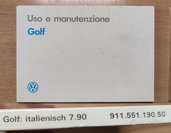 Manuale Uso e Manutenzione VW Golf 1990