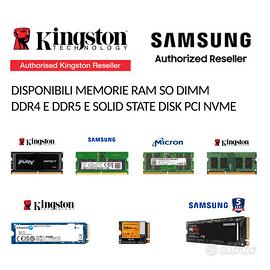 MEMORIE RAM SO-DIMM DDR4   DDR5  SSD NVME PCI M2