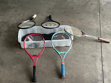 Set 5 racchette da tennis vintage