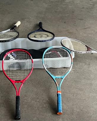 Set 5 racchette da tennis vintage