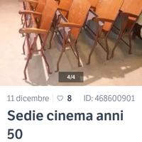Sedie Cinema anni 60