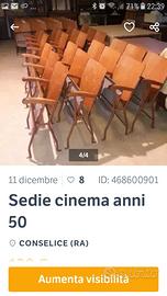 Sedie Cinema anni 60