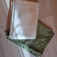 TENDAGGIO IN RASO E LINO DAMASCATO