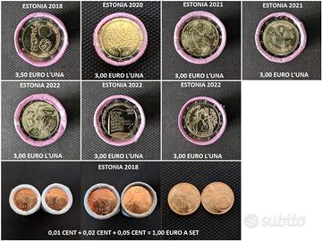 Monete commemorative ed ordinarie FDC Estonia