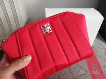 Pochette ginvinchy nuovissima, tessuto rosso