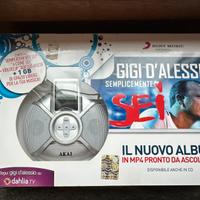 Mp4 Akai vintage con canzoni Gigi D’Alessio