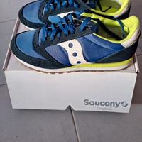 Scarpe Saucony blu-giallo acido N.46