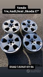 cerchi 17” originali Audi A3 VW GOLF SEAT SKODA