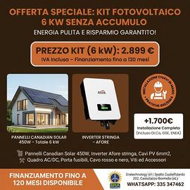 Kit Fotovoltaico 6 kW Pannelli + Inverter — €2.899