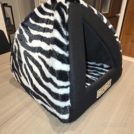 cuccia casetta zebrata